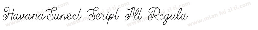 HavanaSunset Script Alt Regular字体转换